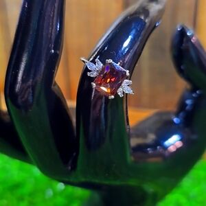 "Mocha" Amber Bling RING